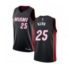 Youth Miami Heat #25 Kendrick Nunn Swingman Black Basketball Jersey - Icon Edition