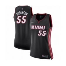 Women's Miami Heat #55 Duncan Robinson Swingman Black Basketball Jersey - Icon Edition