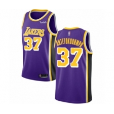 Women's Los Angeles Lakers #37 Kostas Antetokounmpo Authentic Purple Basketball Jersey - Statement Edition