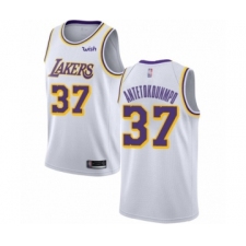 Women's Los Angeles Lakers #37 Kostas Antetokounmpo Authentic White Basketball Jersey - Association Edition