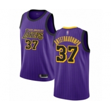 Women's Los Angeles Lakers #37 Kostas Antetokounmpo Swingman Purple Basketball Jersey - City Edition