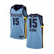 Men's Memphis Grizzlies #15 Brandon Clarke Authentic Light Blue Basketball Jersey Statement Edition