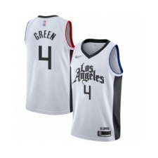 Men's Los Angeles Clippers #4 JaMychal Green Swingman White Basketball Jersey - 2019 20 City Edition