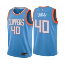 Men's Los Angeles Clippers #40 Ivica Zubac Authentic Blue Basketball Jersey - City Edition