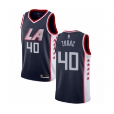 Men's Los Angeles Clippers #40 Ivica Zubac Authentic Navy Blue Basketball Jersey - City Edition