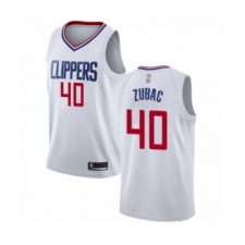 Men's Los Angeles Clippers #40 Ivica Zubac Authentic White Basketball Jersey - Association Edition