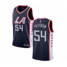 Men's Los Angeles Clippers #54 Patrick Patterson Authentic Navy Blue Basketball Jersey - City Edition