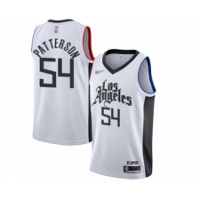 Women's Los Angeles Clippers #54 Patrick Patterson Swingman White Basketball Jersey - 2019 20 City Edition