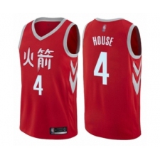 Men's Houston Rockets #4 Danuel House Authentic Red Basketball Jersey - City Edition