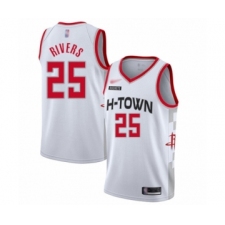 Men's Houston Rockets #25 Austin Rivers Swingman White Basketball Jersey - 2019 20 City Edition