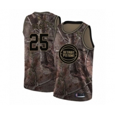 Men's Detroit Pistons #25 Derrick Rose Swingman Camo Realtree Collection Basketball Jersey