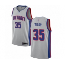 Youth Detroit Pistons #35 Christian Wood Swingman Silver Basketball Jersey Statement Edition
