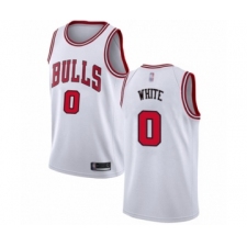 Men's Chicago Bulls #0 Coby White Authentic White Basketball Jersey - Association Edition