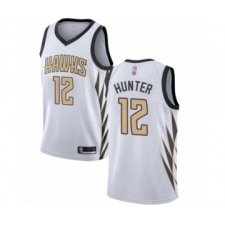Men's Atlanta Hawks #12 De'Andre Hunter Authentic White Basketball Jersey - City Edition