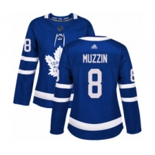 Women's Toronto Maple Leafs #8 Jake Muzzin Authentic Royal Blue Home Hockey Jersey
