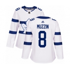 Women's Toronto Maple Leafs #8 Jake Muzzin Authentic White 2018 Stadium Series Hockey Jersey