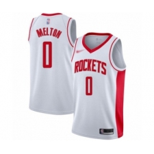 Men's Houston Rockets #0 De'Anthony Melton Authentic White Finished Basketball Jersey - Association Edition