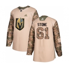 Men's Vegas Golden Knights #61 Mark Stone Authentic Camo Veterans Day Practice Hockey Jersey