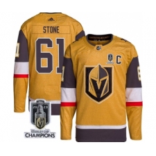 Men's Vegas Golden Knights #61 Mark Stone Gold 2023 Stanley Cup Champions Stitched Jersey