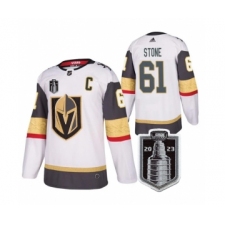 Men's Vegas Golden Knights #61 Mark Stone White 2023 Stanley Cup Final Stitched Jersey