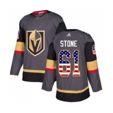 Youth Vegas Golden Knights #61 Mark Stone Authentic Gray USA Flag Fashion Hockey Jersey