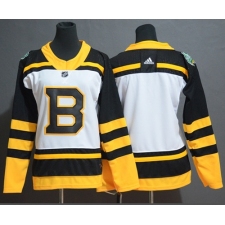 Men's Adidas Boston Bruins Blank White Authentic 2019 Winter Classic Stitched NHL Jersey