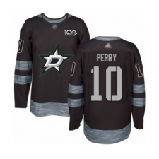 Men's Dallas Stars #10 Corey Perry Authentic Black 1917-2017 100th Anniversary Hockey Jersey