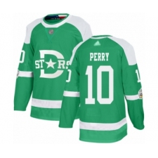 Men's Dallas Stars #10 Corey Perry Authentic Green 2020 Winter Classic Hockey Jersey