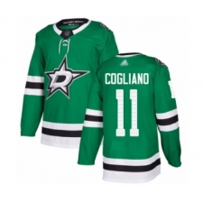 Men's Dallas Stars #11 Andrew Cogliano Authentic Green Home Hockey Jersey