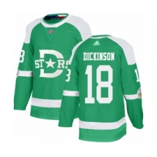 Men's Dallas Stars #18 Jason Dickinson Authentic Green 2020 Winter Classic Hockey Jersey