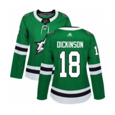 Women's Dallas Stars #18 Jason Dickinson Authentic Green Home Hockey Jersey
