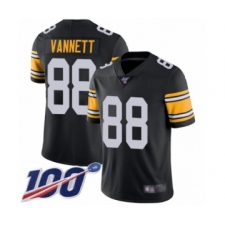 Men's Pittsburgh Steelers #88 Nick Vannett Black Alternate Vapor Untouchable Limited Player 100th Season Football Jersey