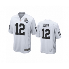 Men's Oakland Raiders #12 Zay Jones White 2020 Inaugural Season Game Jersey