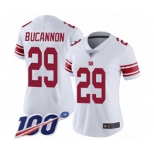 Women's New York Giants #29 Deone Bucannon White Vapor Untouchable Limited Player 100th Season Football Jersey