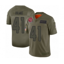 Men's Arizona Cardinals #41 Kenyan Drake Limited Olive 2019 Salute to Service Football Jersey