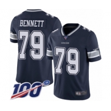 Youth Dallas Cowboys #79 Michael Bennett Navy Blue Team Color Vapor Untouchable Limited Player 100th Season Football Jersey