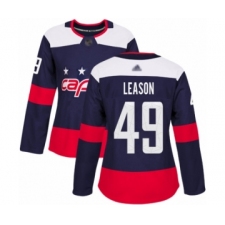 Women's Washington Capitals #49 Brett Leason Authentic Navy Blue 2018 Stadium Series Hockey Jersey