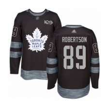 Men's Toronto Maple Leafs #89 Nicholas Robertson Authentic Black 1917-2017 100th Anniversary Hockey Jersey