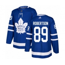Men's Toronto Maple Leafs #89 Nicholas Robertson Authentic Royal Blue Home Hockey Jersey