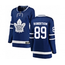 Women's Toronto Maple Leafs #89 Nicholas Robertson Authentic Royal Blue Home Fanatics Branded Breakaway Hockey Jersey