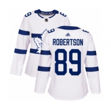 Women's Toronto Maple Leafs #89 Nicholas Robertson Authentic White 2018 Stadium Series Hockey Jersey