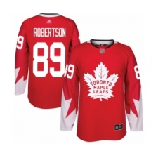 Youth Toronto Maple Leafs #89 Nicholas Robertson Authentic Red Alternate Hockey Jersey