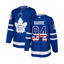 Men's Toronto Maple Leafs #94 Tyson Barrie Authentic Royal Blue USA Flag Fashion Hockey Jersey