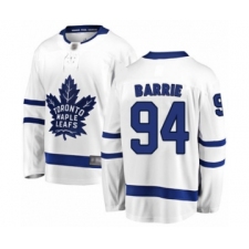 Men's Toronto Maple Leafs #94 Tyson Barrie Authentic White Away Fanatics Branded Breakaway Hockey Jersey