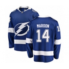 Men's Tampa Bay Lightning #14 Patrick Maroon Fanatics Branded Blue Home Breakaway Hockey Jersey