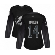 Women's Tampa Bay Lightning #14 Patrick Maroon Authentic Black Alternate Hockey Jersey