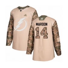 Youth Tampa Bay Lightning #14 Patrick Maroon Authentic Camo Veterans Day Practice Hockey Jersey