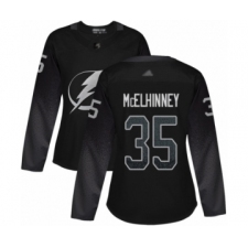 Women's Tampa Bay Lightning #35 Curtis McElhinney Authentic Black Alternate Hockey Jersey