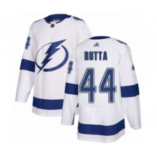 Men's Tampa Bay Lightning #44 Jan Rutta Authentic White Away Hockey Jersey