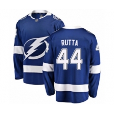 Men's Tampa Bay Lightning #44 Jan Rutta Fanatics Branded Blue Home Breakaway Hockey Jersey